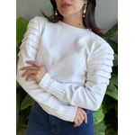 Tricot Yasmim Manga Longa Princesa OFF WHITE