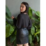 Cropped Ayla Manga Longa Decote em V PRETO
