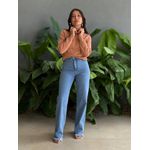 Blusa Segunda Pele Gola Alta em Tricot BEGE