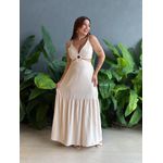 Vestido Longo Nicole BEGE CLARO