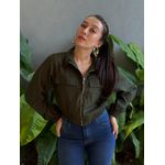 Jaqueta Luna em Viscose Sarjada VERDE ESCURO