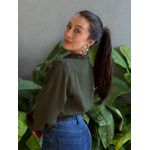 Jaqueta Luna em Viscose Sarjada VERDE ESCURO