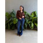 Jaqueta Luna em Viscose Sarjada MARROM