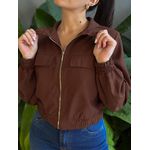 Jaqueta Luna em Viscose Sarjada MARROM