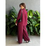 Conjunto Cecilia Camisa e Calça VINHO