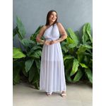 Vestido Longo em Lurex BRANCO