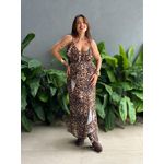 Vestido Midi Valeria Crepe ESTAMPADO ANIMAL PRINT