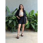 Conjunto Marta Camisa e Shorts em Linho PRETO
