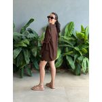 Conjunto Marta Camisa e Shorts em Linho MARROM