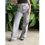 Calça Jeans Wide Legg Nexxo Estonada 10 JEANS ACINZENTADO