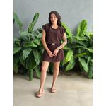 Vestido Curto Muscle Malha Premium MARROM