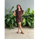 Vestido Curto Muscle Malha Premium MARROM