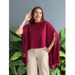 Blusa Capa Manga Longa VINHO