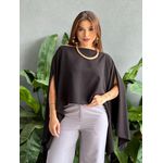 Blusa Capa Manga Longa PRETO