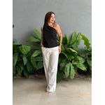 Blusa Nula Manga em Alfaiataria PRETO