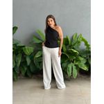 Blusa Nula Manga em Alfaiataria PRETO