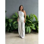 Blusa Nula Manga em Alfaiataria OFF WHITE