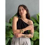 Blusa Nula Manga com Ferragem PRETO