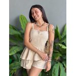 Conjunto Peplum Tarsia Blusa e Shorts CRU