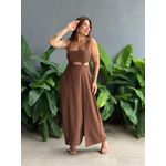 Vestido Midi Jhenifer MARROM CLARO