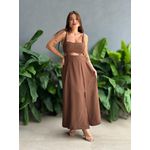 Vestido Midi Jhenifer MARROM CLARO