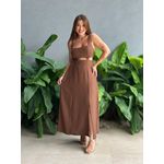 Vestido Midi Jhenifer MARROM CLARO