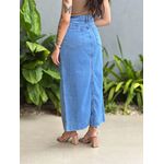 Saia Jeans Max Midi LAVAGEM MEDIA 