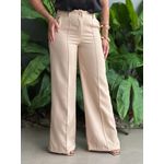 Calça Pantalona Laila em Alfaiataria BEGE CLARO