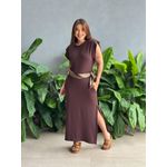 Vestido Muscle Malha Premium MARROM ESCURO