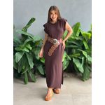 Vestido Muscle Malha Premium MARROM ESCURO