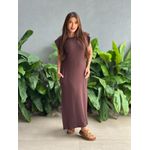 Vestido Muscle Malha Premium MARROM ESCURO