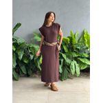 Vestido Muscle Malha Premium MARROM ESCURO