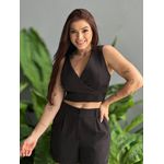 Cropped Alfaiataria Maisa PRETO