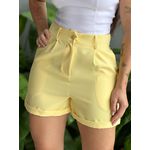 Shorts Alfaiataria Analia Barra Dobrada AMARELO