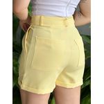 Shorts Alfaiataria Analia Barra Dobrada AMARELO