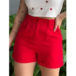Shorts Alfaiataria Analia Barra Dobrada VERMELHO