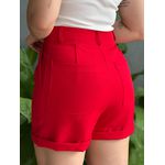 Shorts Alfaiataria Analia Barra Dobrada VERMELHO