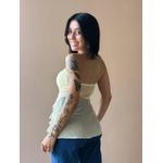 Blusa Bata Sem Alças em Tule AMARELO MANTEIGA