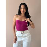 Corselet em Tricot Decote Coração FÚCSIA
