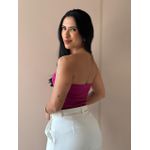 Corselet em Tricot Decote Coração FÚCSIA