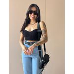 Corselet em Tricot Decote Coração PRETO