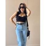 Corselet em Tricot Decote Coração PRETO