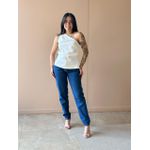 Blusa Nula Manga em Alfaiataria OFF WHITE.