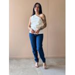 Blusa Nula Manga em Alfaiataria OFF WHITE.