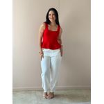 Blusa Peplum em Tricot Modal VERMELHO