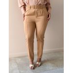 Calça alfaiataria Dalia com Cinto BEGE ESCURO