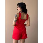 Conjunto Ayla Cropped e Shorts Saia em Alfaiataria VERMELHO