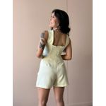 Conjunto Ayla Cropped e Shorts Saia em Alfaiataria AMARELO MANTEIGA