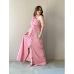 Vestido Longo Luna Nula Manga ROSA CLARO