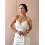 Vestido Longo Maya Alças Finas CREME